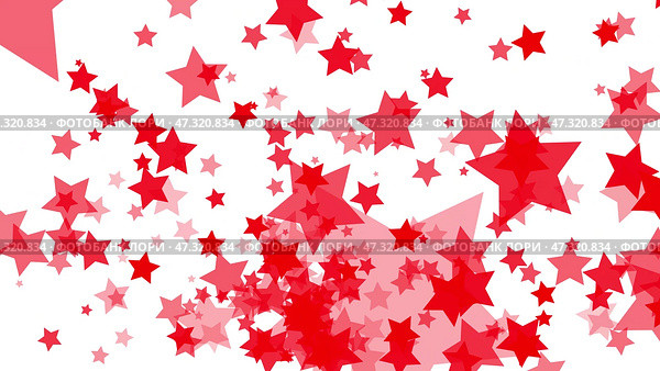 Explosion of red stars on a white background, fly apart. Стоковая иллюстрация, иллюстратор Vladislav_v / Фотобанк Лори
