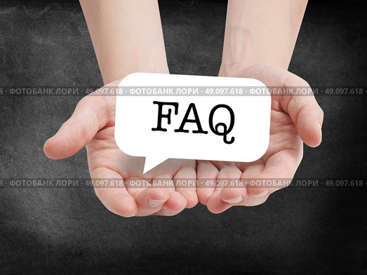 FAQ written on a speechbubble. Стоковое фото, агентство Ingram Publishing / Фотобанк Лори