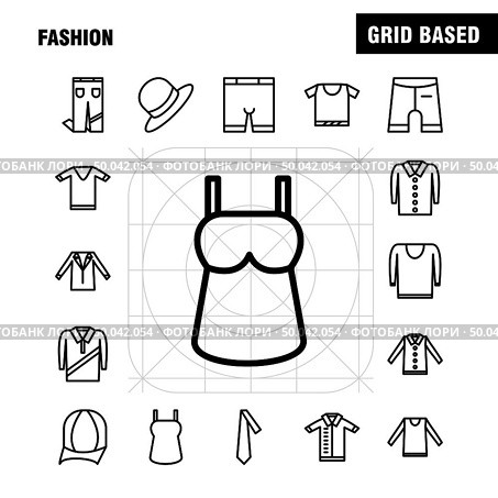 Fashion Line Icons Set For Infographics, Mobile UX/UI Kit And Print Design. Include: Cream, Makeup, Kit, Cold Cream, Cream, Makeup, Kit, Collection Modern Infographic Logo and Pictogram. - Vector. Стоковая иллюстрация, агентство Ingram Publishing / Фотобанк Лори
