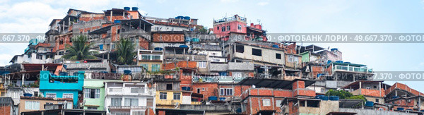 Favelas in the city of Rio de Janeiro. A place where poor people live. Brazil. Стоковое фото, агентство Ingram Publishing / Фотобанк Лори