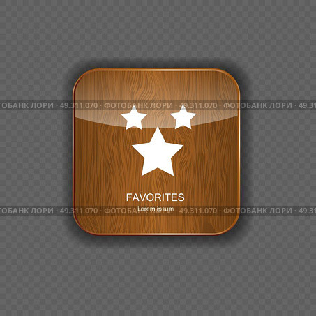 Favourites wood application icons vector illustration. Стоковая иллюстрация, агентство Ingram Publishing / Фотобанк Лори