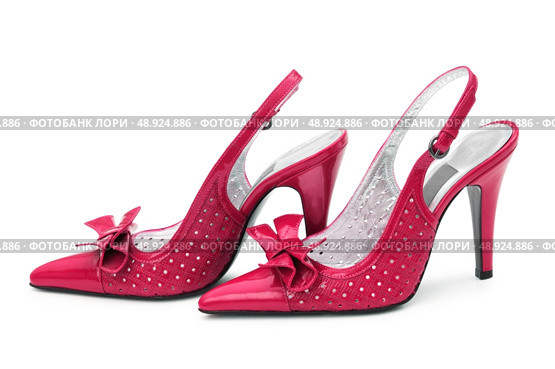 Female shoes on white background. Стоковое фото, агентство Ingram Publishing / Фотобанк Лори
