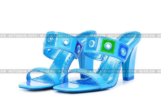 Female shoes on white background. Стоковое фото, агентство Ingram Publishing / Фотобанк Лори