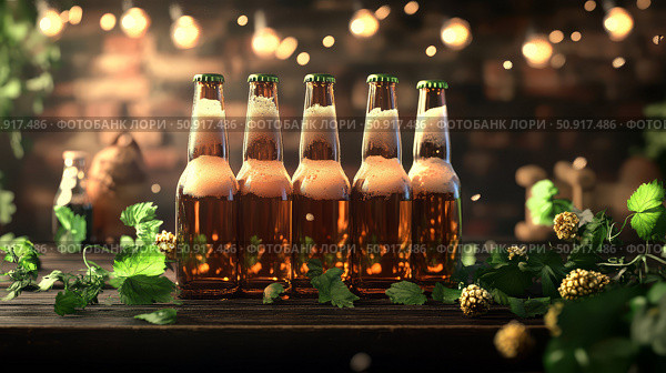 fermentation beer bottling ai generated. Стоковое AI-изображение, AI-художник Vectorwin / Фотобанк Лори