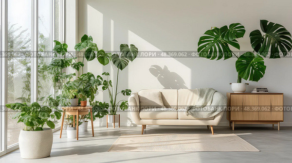 fern living room plants ai generated. Стоковое AI-изображение, AI-художник Vectorwin / Фотобанк Лори