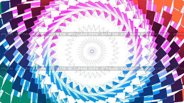 Fiery striped pattern with circular pulsating waves. Стоковая иллюстрация, иллюстратор David Kashakhi / Фотобанк Лори