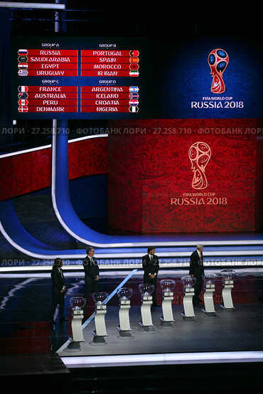 Финальная жеребьевка ЧМ по футболу ФИФА 2018 в России. Final Draw for the 2018 FIFA World Cup Russia. (2017 год). Редакционное фото, фотограф Александр С. Курбатов / Фотобанк Лори