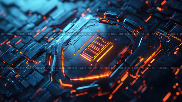 firewall fracturing cybersecurity shield ai generated. Стоковое AI-изображение, AI-художник Vectorwin / Фотобанк Лори