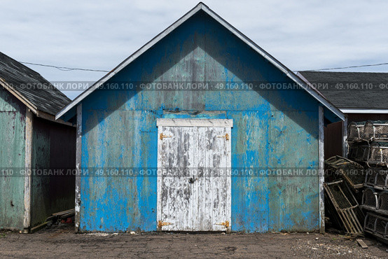 Fishing sheds at harbor, Kensington, Prince Edward Island, Canada. Стоковое фото, агентство Ingram Publishing / Фотобанк Лори