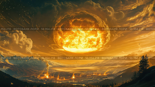 fission lighting up nuclear core ai generated. Стоковое AI-изображение, AI-художник Vectorwin / Фотобанк Лори