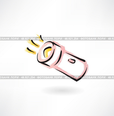 flashlight grunge icon. Стоковая иллюстрация, агентство Ingram Publishing / Фотобанк Лори