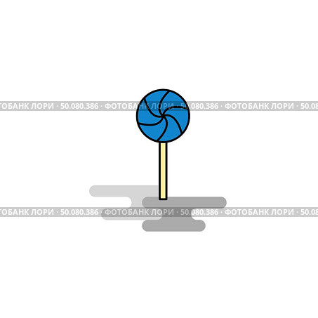 Flat Lollypop Icon. Vector. Стоковая иллюстрация, агентство Ingram Publishing / Фотобанк Лори