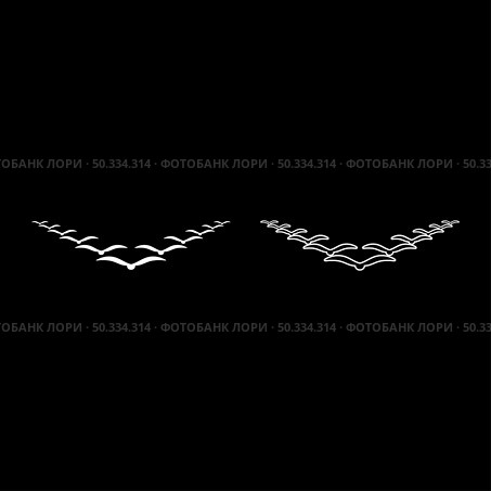 Flock of birds flying in the sky in wedge key Leadership concept Migration silhouette icon white color vector illustration flat style simple image set. Flock of birds flying in the sky in wedge key Leadership concept Migration silhouette icon white color vector illustration flat style image set. Стоковая иллюстрация, агентство Ingram Publishing / Фотобанк Лори