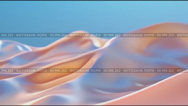 Flowing waves of silk fabric with soft pastel colors in a serene setting. Стоковое AI-видео, аниматор Сергей Толмачёв / Фотобанк Лори