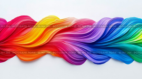 Fluid Rainbow: A Spectrum of Colors in Motion, Vibrant Abstract for Modern Art, Presentation template. Стоковое AI-изображение, AI-художник Данила Большаков / Фотобанк Лори