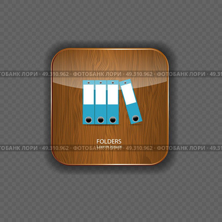 Folders wood application icons vector illustration. Стоковая иллюстрация, агентство Ingram Publishing / Фотобанк Лори