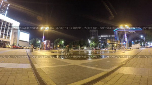 Фонтан на Театральной площади, Краснодар (2021 год). Редакционное видео, видеограф Алексей Букреев / Фотобанк Лори