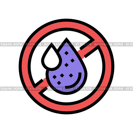 formaldehyde free keratin color icon vector illustration. Стоковая иллюстрация, иллюстратор Vectorwin / Фотобанк Лори