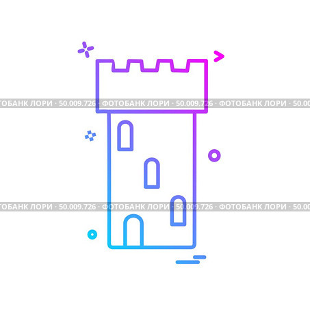 Fort icon design vector. Стоковая иллюстрация, агентство Ingram Publishing / Фотобанк Лори