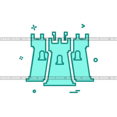 Fort icon design vector. Стоковая иллюстрация, агентство Ingram Publishing / Фотобанк Лори