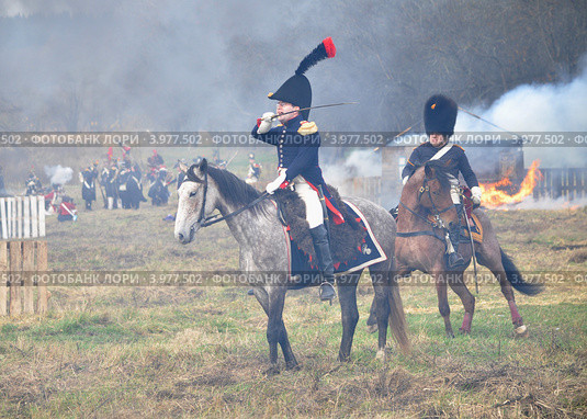 Французский офицер. Малоярославец (2012 год). Редакционное фото, фотограф Сергей Великанов / Фотобанк Лори