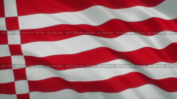 Freie Hansestadt Bremen - Waving Flag Video Background. Стоковое видео, видеограф Станислав Парамонов / Фотобанк Лори