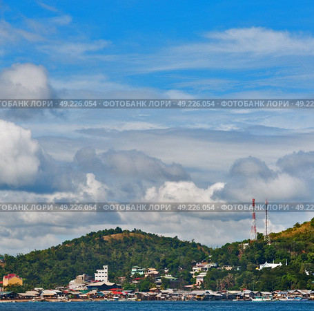 from a boat  in  philippines  snake island near el nido palawan beautiful panorama coastline sea and rock . Стоковое фото, агентство Ingram Publishing / Фотобанк Лори
