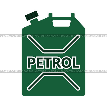Fuel Canister Icon. Flat Color Design. Vector Illustration. Стоковая иллюстрация, агентство Ingram Publishing / Фотобанк Лори