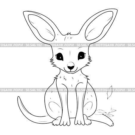 Funny kangaroo. sketch for your design. Vector illustration. Стоковая иллюстрация, агентство Ingram Publishing / Фотобанк Лори