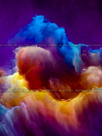 Gas Giant Atmosphere. Impossible Planet series. Creative arrangement of vibrant flow of hues and gradients for subject of art, creativity and design. Стоковое фото, агентство Ingram Publishing / Фотобанк Лори
