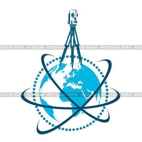 Geodesic device and globe symbol design. Стоковая иллюстрация, иллюстратор Евгений Воронин / Фотобанк Лори