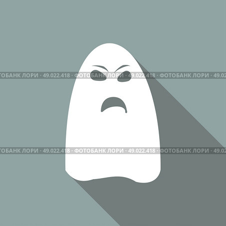 ghost icon on long shadow. Стоковая иллюстрация, агентство Ingram Publishing / Фотобанк Лори