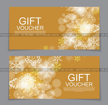 Gift Voucher Template for Christmas and New Year Discount Coupon  Vector Illustration EPS10. Gift Voucher Template for Christmas and New Year Discount Coupon. Стоковая иллюстрация, агентство Ingram Publishing / Фотобанк Лори