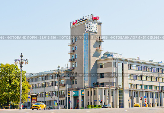 Главный офис компании РЖД. Новая Басманная улица, дом 2. Москва. Россия. Редакционное фото, фотограф E. O. / Фотобанк Лори