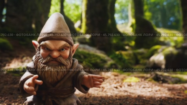Gnome practicing kung fu in the forest. Стоковое видео, видеограф Данил Руденко / Фотобанк Лори