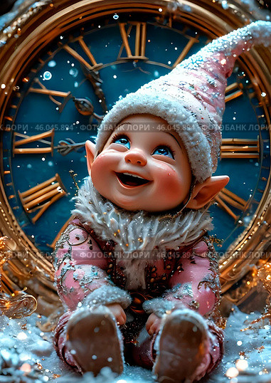 Гномик смотрит в верх. Стоковое AI-изображение, AI-художник Art_Fomin / Фотобанк Лори