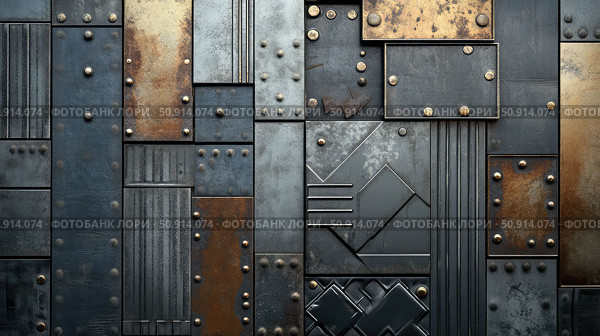 gold metal elements ai generated. Стоковое AI-изображение, AI-художник Vectorwin / Фотобанк Лори