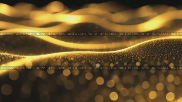 Golden waves: glittering light patterns dancing on shimmering sand in abstract motion. Стоковое AI-видео, аниматор Sabyna75 / Фотобанк Лори