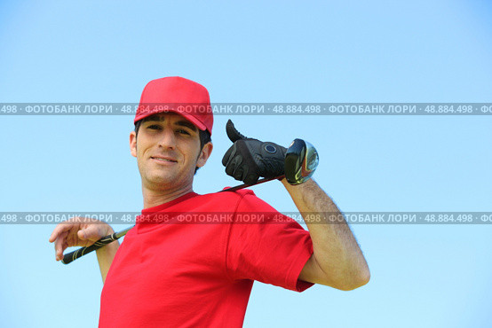 Golfer thumbs up. Стоковое фото, агентство Ingram Publishing / Фотобанк Лори
