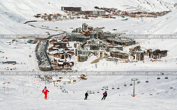 Горнолыжный курорт Тинь. Франция (2008 год). Стоковое фото, фотограф Николай Коржов / Фотобанк Лори