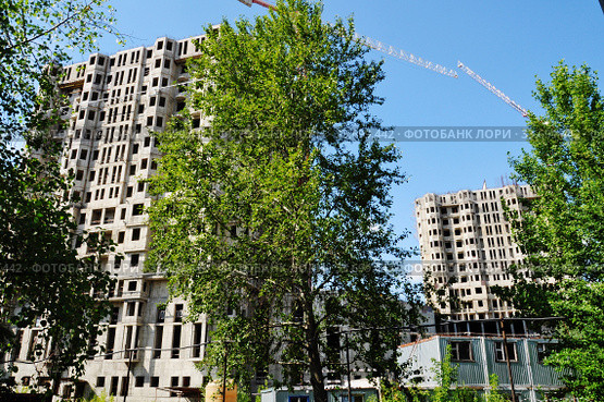Город Москва, Незавершенное строительство многофункционального жилого комплекса «Академ Палас» по адресу:  пр-т Вернадского, вл. 78 (2016 год). Редакционное фото, фотограф Вера Смолянинова / Фотобанк Лори