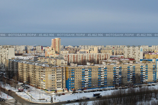Город Нижневартовск зимой (2024 год). Редакционное фото, фотограф Иван Дуплик / Фотобанк Лори