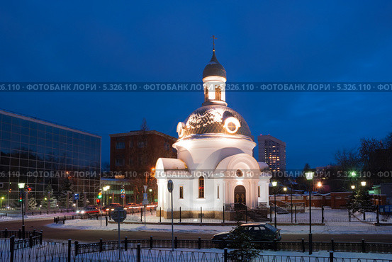 Город Пермь. Храм святого великомученика Георгия Победоносца (2013 год). Стоковое фото, фотограф Александр  Буторин / Фотобанк Лори