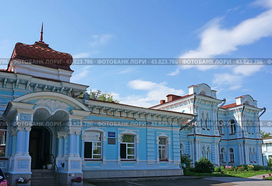 Город Томск. Дом Карим-Бая. Улица М. Горького, 35 (2024 год). Редакционное фото, фотограф Цибаев Алексей / Фотобанк Лори