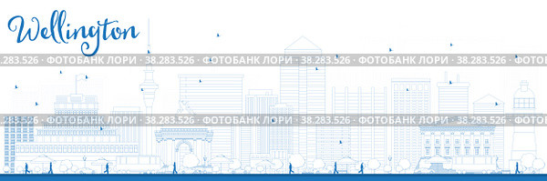 Город Веллингтон. Столица Новой Зеландии. Стоковая иллюстрация, иллюстратор Игорь Сорокин / Фотобанк Лори