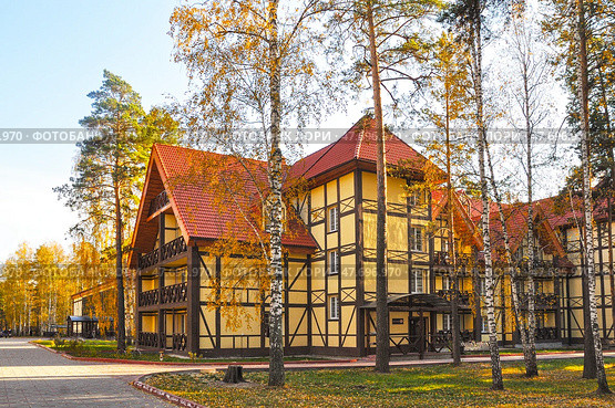 Город Заводоуковск. Жилой корпус в санатории "Ингала" (2015 год). Редакционное фото, фотограф Александр Тараканов / Фотобанк Лори