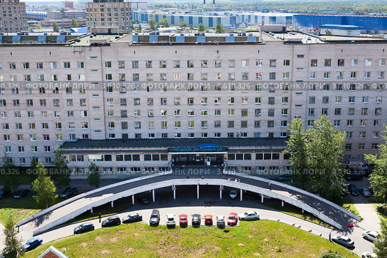 Городская больница № 26 на улице Костюшко, Санкт-Перербург (2012 год). Редакционное фото, фотограф Кекяляйнен Андрей / Фотобанк Лори