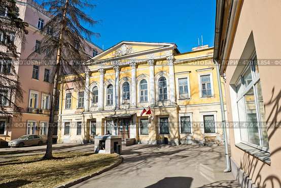 Городская усадьба А. А. Морозова - Н. А. Алексеева. Улица Александра Солженицына, дом 27. Москва. Редакционное фото, фотограф E. O. / Фотобанк Лори
