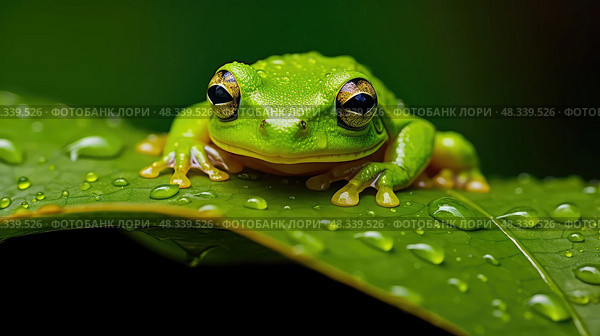green spring peeper ai generated. Стоковое AI-изображение, AI-художник Vectorwin / Фотобанк Лори