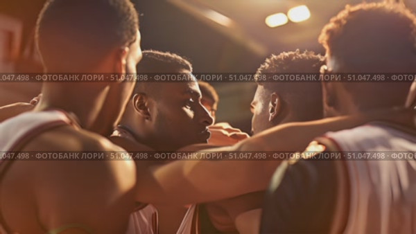 Group of sporty men standing next to each other in a straight line. They appear to be having a conversation or waiting for something. Стоковое AI-видео, аниматор Данила Большаков / Фотобанк Лори